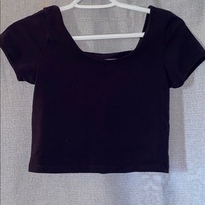 Navy blue crop top